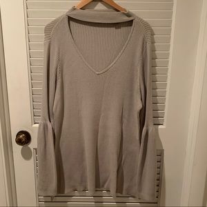 Heather Gray V-Neck Sweater